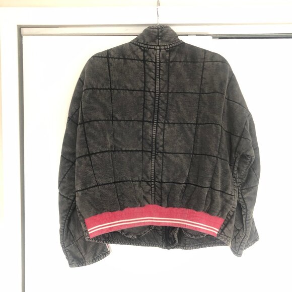 Free People Sports Rib Dolman Quilted Jacket with Stripes - Picture 5 of 5